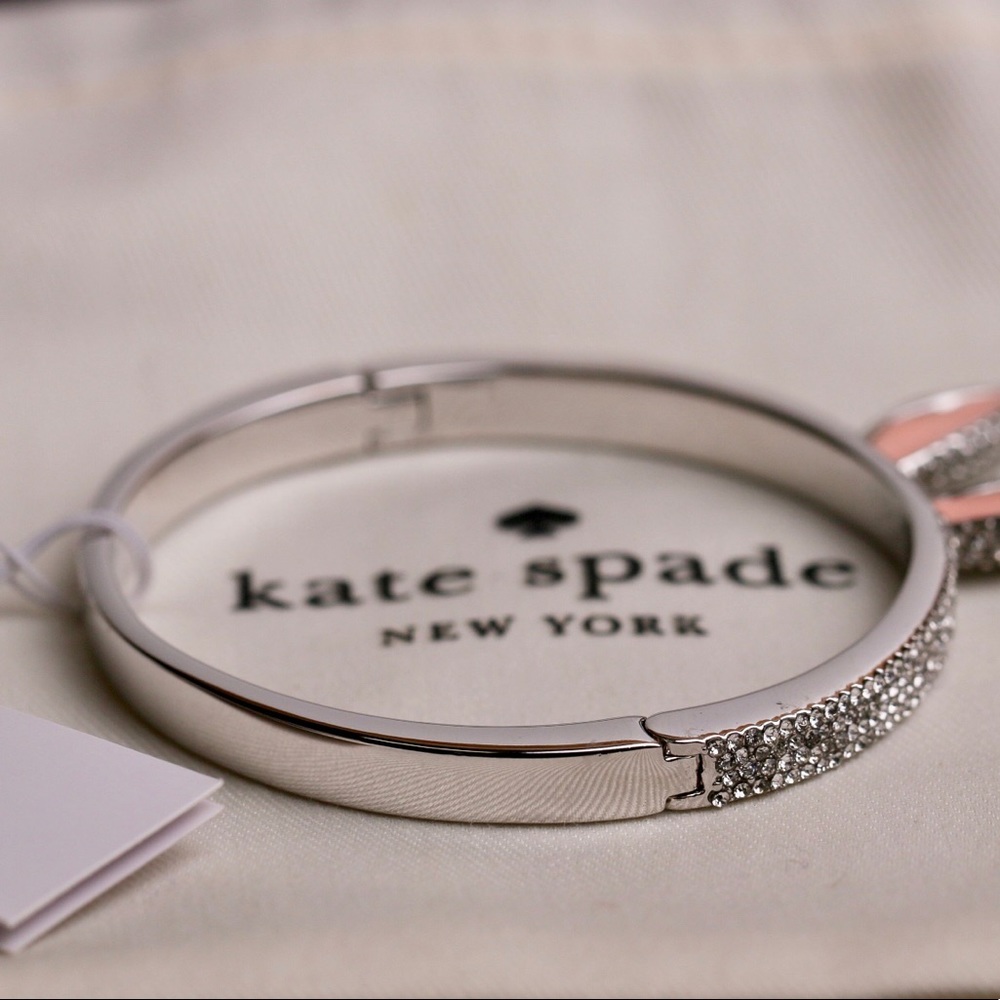 Kate Spade Make Magic Happen Rabbit Ears Hinged Bracelet NWT Rare Pave Beauty - Picture 5 of 10